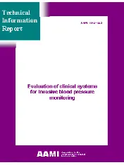AAMI TIR9:1992 Evaluation of clinical systems for invasive blood pressure monitoring, 1ed.