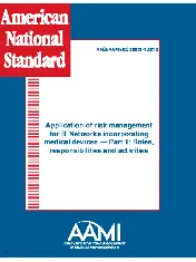 ANSI/AAMI/IEC 80001-1:2010, Application of risk management for IT Networks incorporating medical devices - Part 1: Roles, responsibilities and activities