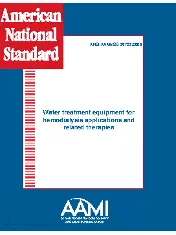 ANSI/AAMI/ISO 26722:2009, Water treatment equipment for hemodialysis applications and related therapies