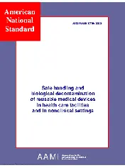 ANSI/AAMI ST35:2003, Safe handling and biological decontamination of reusable medical devices in health care facilities and i