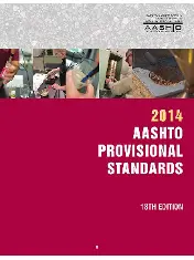 AASHTO Provisional Standards 2014