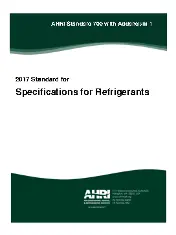 AHRI Standard 700-2017 - Specifications for Refrigerants - Addendum 1