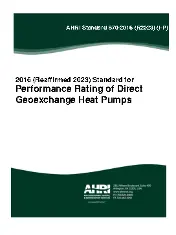 AHRI Standard 870-2016 (I-P) R2023 - Performance Rating of Direct Geoexchange Heat Pumps