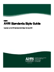 AHRI Standards Style Guide 2022