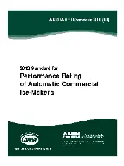 AHRI Standard 811-2012 (SI) - Performance Rating of Automatic Commercial Ice-Makers