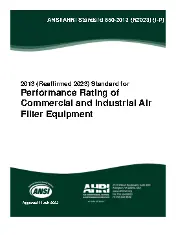 AHRI Standard 850-2013 (I-P) R2023 - Performance Rating of Commercial and Industrial Air Filter Equipment