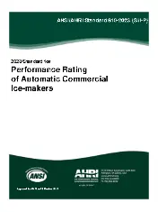 AHRI Standard 810-2023 - Performance Rating of Automatic Commercial Ice-makers - Addendum 1