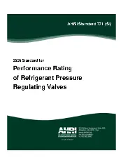 AHRI Standard 771-2020 (SI) - Performance Rating of Refrigerant Pressure Regulating Valves
