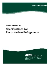 AHRI Standard 700-2011 - Specifications for Fluorocarbon Refrigerants