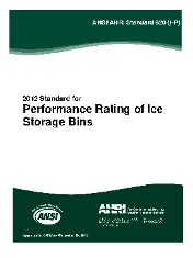AHRI Standard 820-2012 (I-P) - Performance Rating of Ice Storage Bins