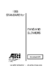 ARI Standard 670-1996 - Fans And Blowers