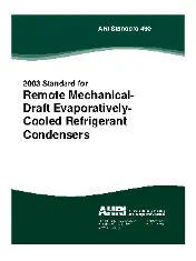 ARI Standard 490-2003 - Remote Mechanical-Draft Evaporatively-Cooled Refrigerant Condensers