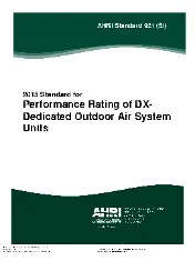 AHRI Standard 921-2015 (SI) - Performance Rating of DX-Dedicated Outdoor Air System Units