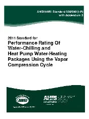 AHRI Standard 550-590-2011 (I-P) - Performance Rating Of Water-Chilling and Heat Pump Water-Heating Packages Using the Vapor Compression Cycle - Addendum 3