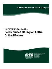 AHRI Standard 1240-2017 (I-P) R2023 - Performance Rating of Active Chilled Beams