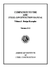 AISC Steel Construction Manual Companion – Volume 1: Design Examples (Version 15.1) | AISC 360-16