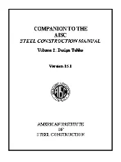 AISC Steel Construction Manual Companion – Volume 2: Design Tables (Version 15.1) | AISC 360-16