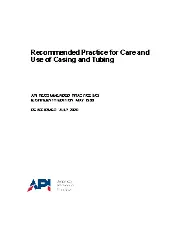 API RP 5C1-1999 (2020)