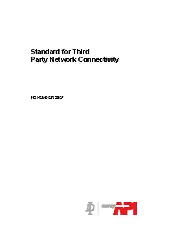 API Standard for Third Party Network Connectivity 2007
