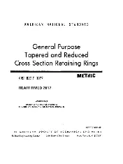 General Purpose Tapered and Reduced Cross Section Retaining Rings