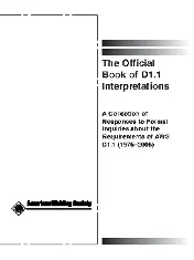 The Official Book of D1.1 Interpretations 2008