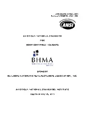 BHMA A156.4 2013