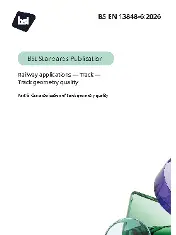 BS EN 13848-6:2026 Railway applications — Track — Track geometry quality — Part 6: Characterization of track geometry quality