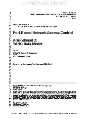 P802.1Xck/D2.2, Jul 2018 - IEEE Approved Draft Standard for Local and Metropolitan Area Networks - Port-Based Network Access Control Amendment: YANG Data Model