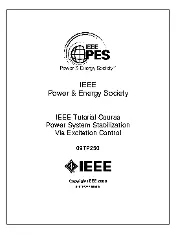 IEEE Tutorial Course - Power System Stabilization via Excitation Control 2007