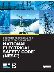 IEEE NESC preprint - Preprint Proposals for the 2028 Edition of the National Electrical Safety Code® (NESC®)