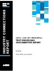 IEEE Indian Language Resources—Text Processing Subcommittee Report