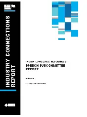 IEEE Indian Language Resources—Speech Subcommittee Report