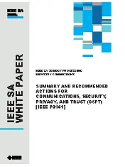 Summary and recommended actions for communications, security, privacy, and trust (CSPT) [IEEE P3141]