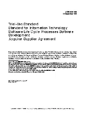 IEEE J-STD-016-1995 - Standard for Information Technology--Software Life Cycle Processes--Software Development--Acquirer-Supplier Agreement (Issued for Trial Use)