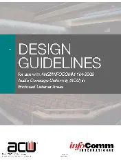 INFOCOMM ACU DESIGN GUIDE 2011