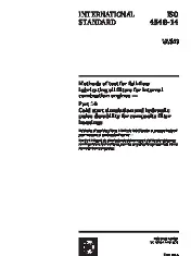 Methods of test for full-flow lubricating oil filters for internal combustion engines — Part 14: Cold start simulation and hydraulic pulse durability for composite filter housings