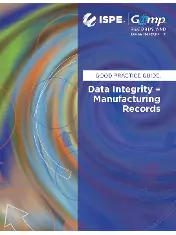 ISPE GAMP RDI Good Practice Guide - Data Integrity - Manufacturing Records 2019