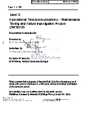 NR NR-L2-TEL-31001 ISSUE 3 2009