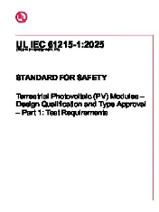 UL IEC 61215-1 2025