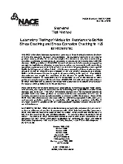 NACE Standard TM0177-2005: Laboratory Testing of Metals for Resistance to Sulfide Stress Cracking and Stress Corrosion Cracking in H2S Environments