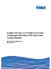 Guidance for Initial and Periodic Examination, Testing and Certification of ROV Launch and Recovery Systems