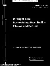 ASME B16.28-1994 Wrought Steel Buttwelding Short Radius Elbows and Returns