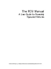 The ROV Manual: A User Guide for Remotely Operated Vehicles