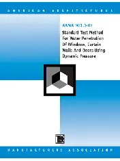 AAMA 501.1-05 Standard Test Method for Water Penetration of Windows, Curtain Walls, and Doors Using Dynamic Pressure