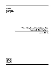 Voluntary Specification and Test Methods for Sealants AAMA 800-92