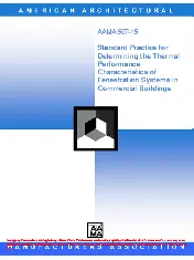 AAMA 507-15 Standard Practice for Determining the Thermal Performance Characteristics of Fenestration Systems in Commercial Buildings