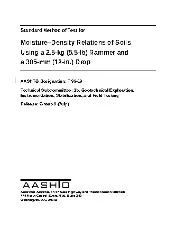 Standard Method of Test for Moisture–Density Relations of Soils Using a 2.5-kg (5.5-lb) Rammer and a 305-mm (12-in.) Drop