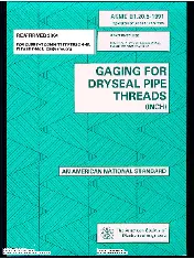 ASME B1.20.5-1991 Gaging for Dryseal Pipe Threads (Inch)