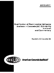Qualification of Post-Installed Adhesive Anchors in Concrete (ACI 355.4M-11) and Commentary