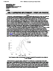 〈1853〉 Fluorescence Spectroscopy—Theory and Practice